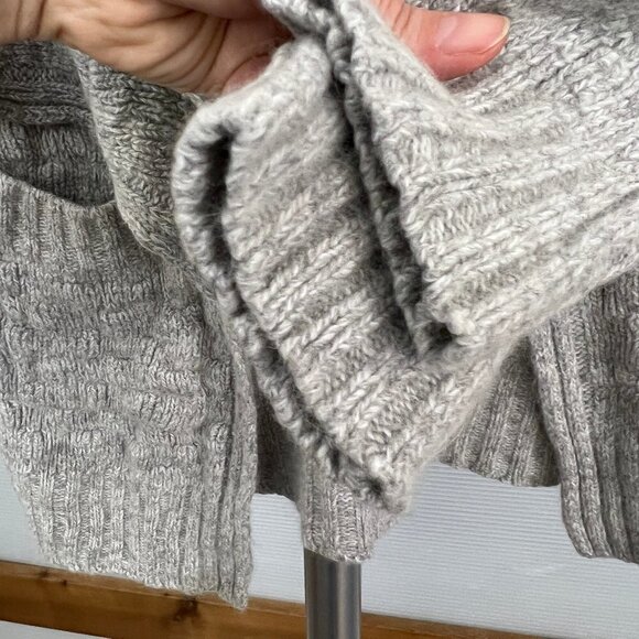 Aritzia Talula Greenpoint Wool Angora Cashmere‎ Grey Knit Open Cardigan Sz S - Picture 5 of 15